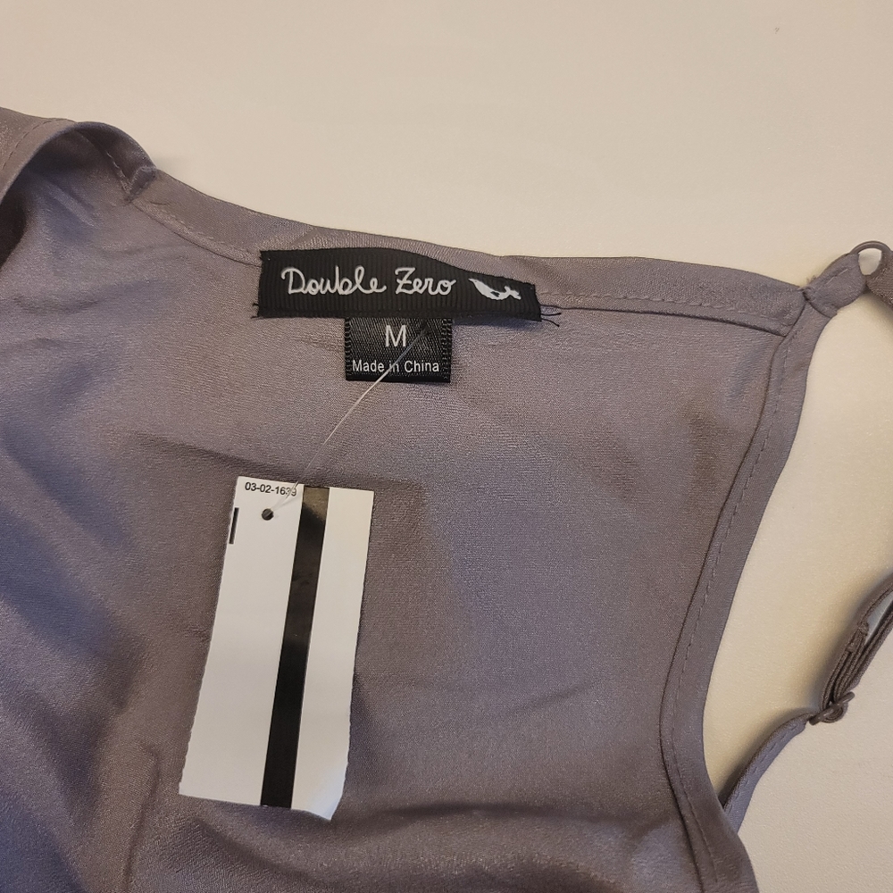 NWT [M] Double Zero Ruffle Front Crop Blouse - Picture 6 of 6